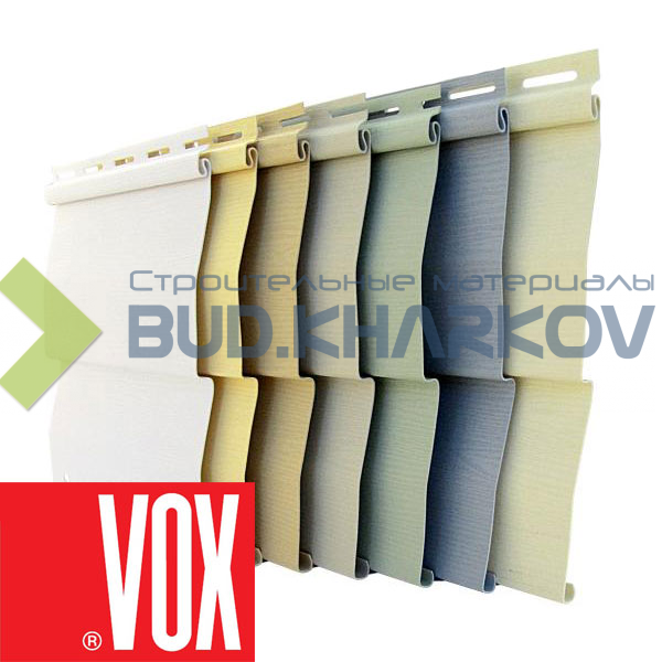 Сайдинг із подвійним зламом VOX(Польща) сірий, блакитний, янтарний, жовтий, пісок, світло-зелений