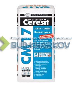 CM-17 "Ceresit" Клей для плитки еластичний 25 кг